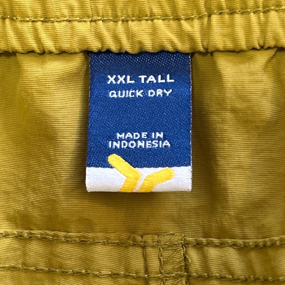 Old Navy Mens XXL Tall Quick Dry Cargo Jogger Pants Mustard Yellow Zipper Cuffs - Picture 4 of 10